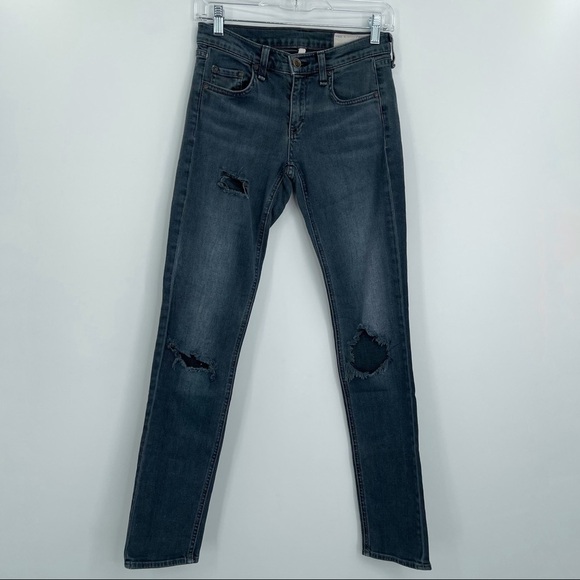 Rag & Bone‎ the dre slim fit boyfriend distressed jeans mid rise women's size 24 - Picture 1 of 10